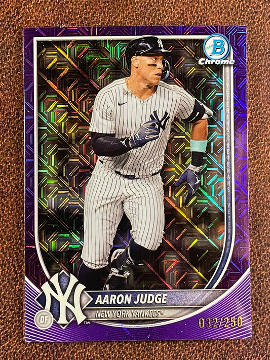 Aaron Judge - 2025 Bowman - PURPLE MOJO /250. - Yankees