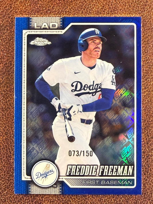 Freddie Freeman - 2026 Topps Chrome - BLUE Logofractor /150 - Dodgers
