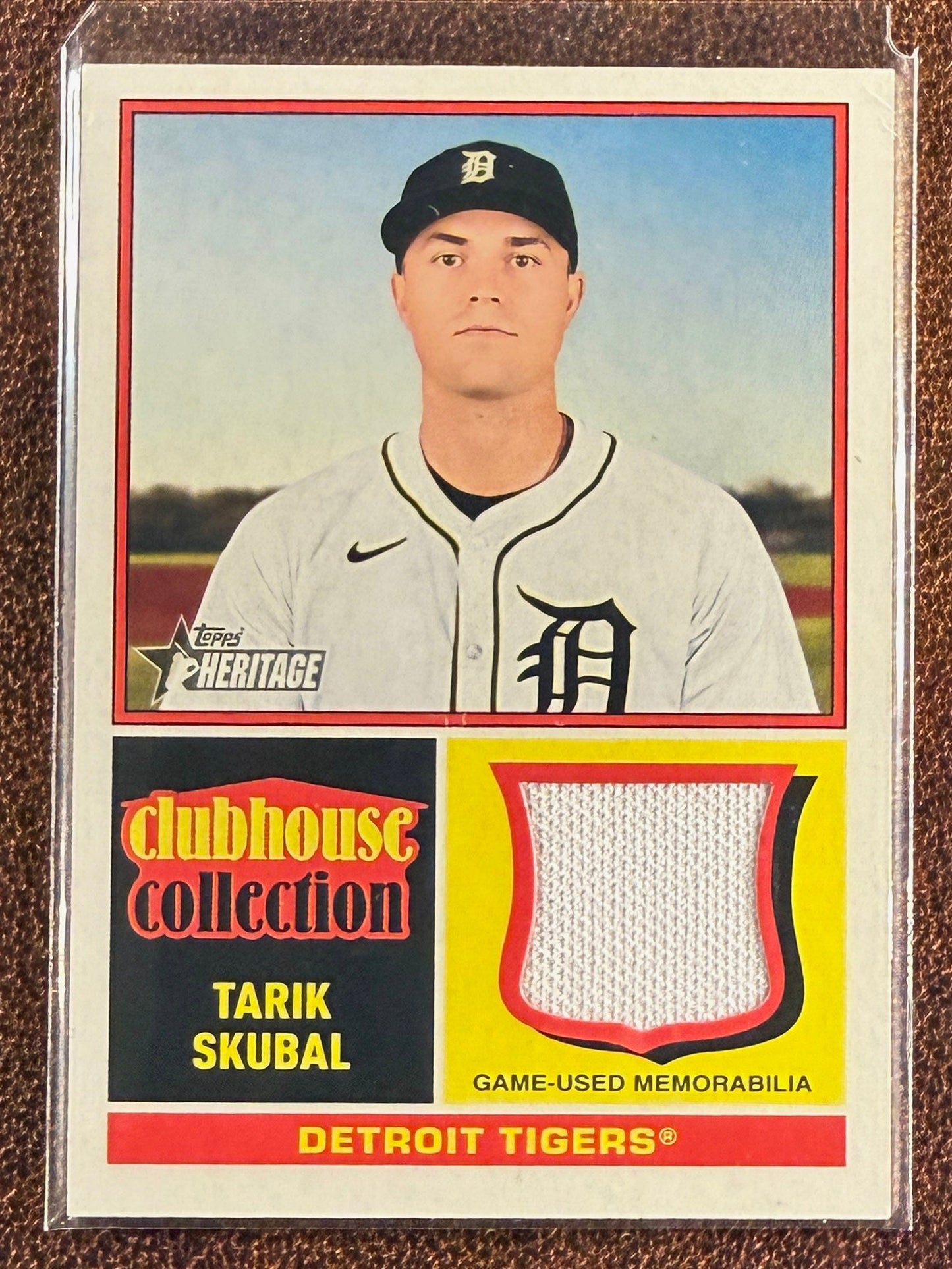 Tarik Skubal - 2025 Topps Heritage  - Clubhouse Collection Game-Used RELIC - Tigers
