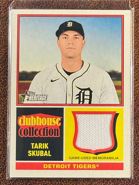 Tarik Skubal - 2025 Topps Heritage  - Clubhouse Collection Game-Used RELIC - Tigers