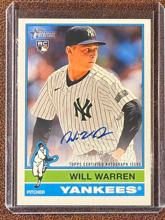 Will Warren - 2025 Topps Heritage - Rookie Real One AUTO - Yankees