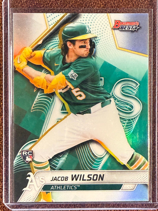 Jacob Wilson - 2025 Bowmans Best - Rookie Refractor - Athletics