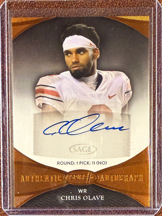 Chris Olave - 2022 Sage Apsire - Bronze AUTO - Saints
