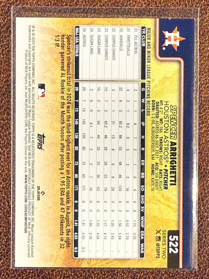 Spencer Arrighetti - 2025 Topps Series 2 - Golden Mirror SSP - Astros