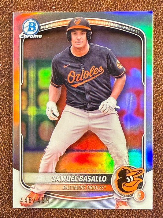 Samuel Basallo - 2025 Bowman Chrome - Refractor /499 - Orioles