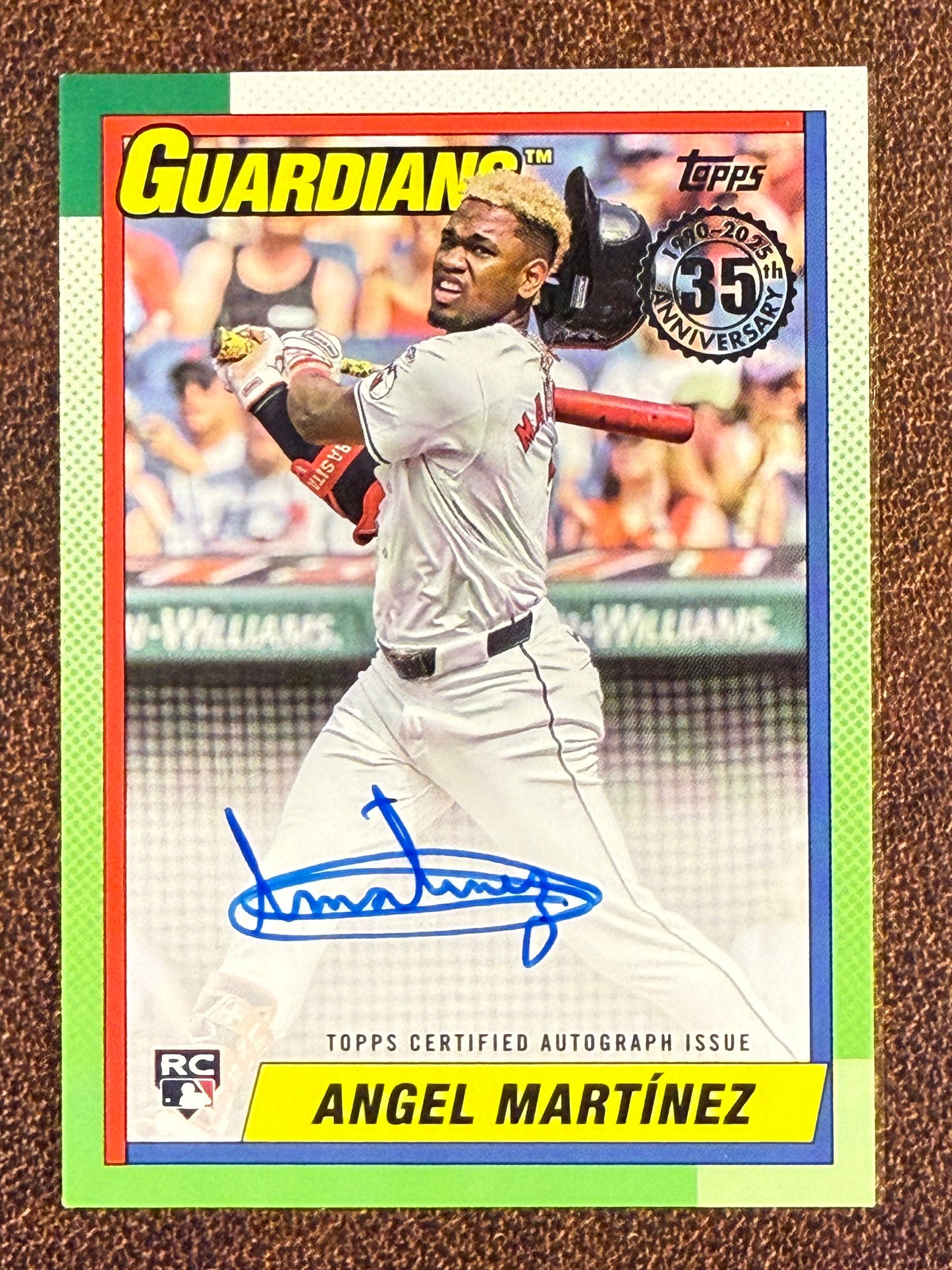 Angel Martinez - 2025 Topps Series 1 - Rookie 1990 AUTO - Guardians