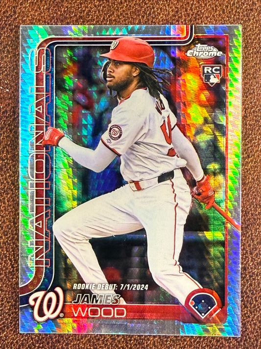 James Wood - 2025 Topps Chrome - Rookie Prism Refractor - Nationals