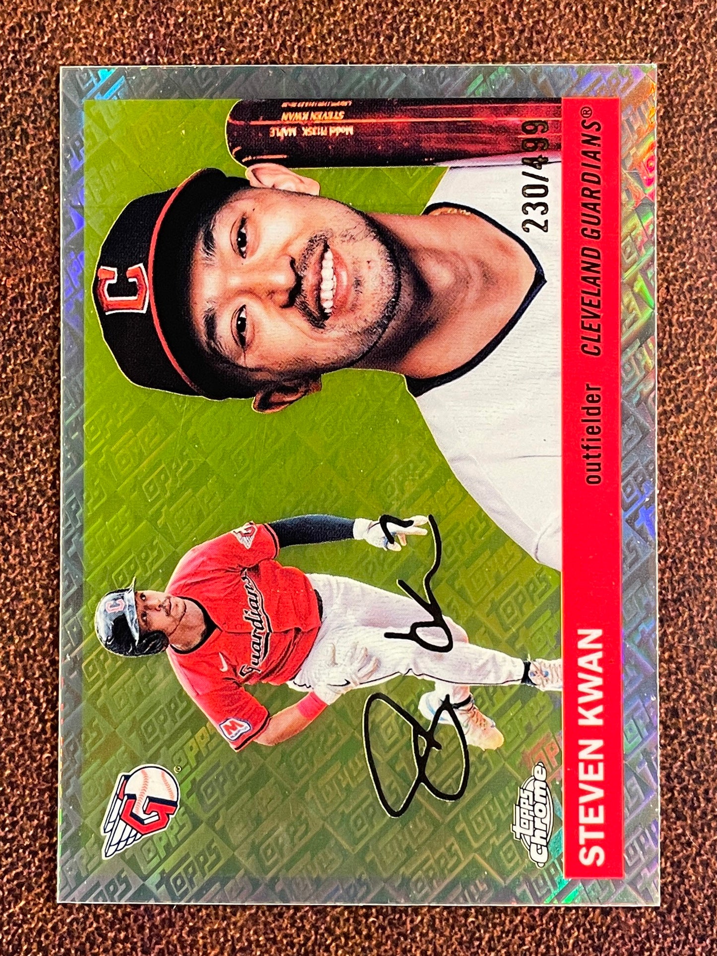 Steven Kwan - 2025 Topps Chrome Platinum - Logo Refractor /499 - Guardians