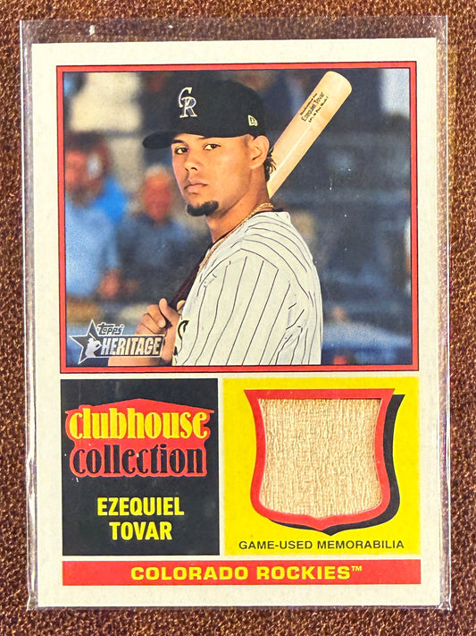 Ezequiel Tovar - 2025 Topps Heritage - Clubhouse Collection RELIC - Rockies