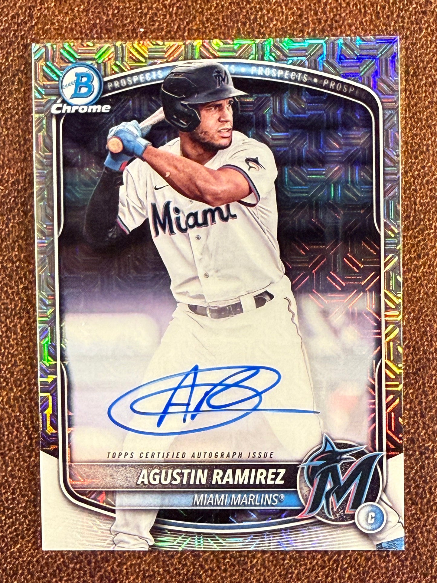 Agustin Ramirez - 2025 Bowman Chrome - MOJO AUTO - Marlins