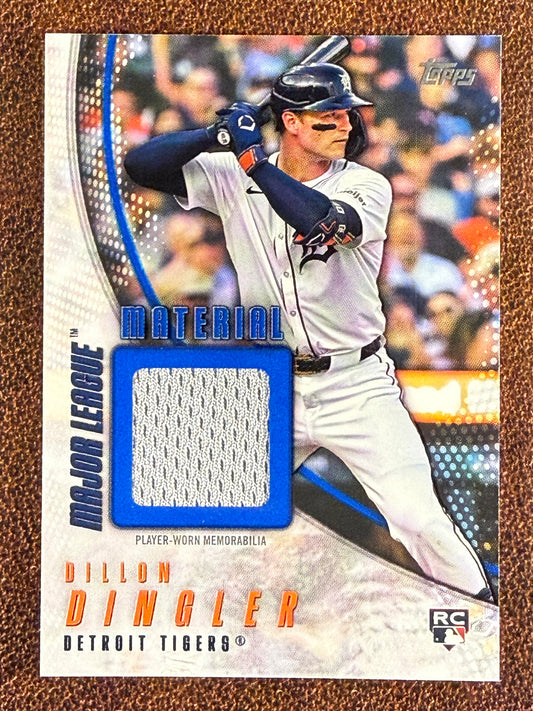 Dillon Dingler - 2025 Topps Series 2 - BLUE Rookie Major League Material RELIC /150 - Tigers