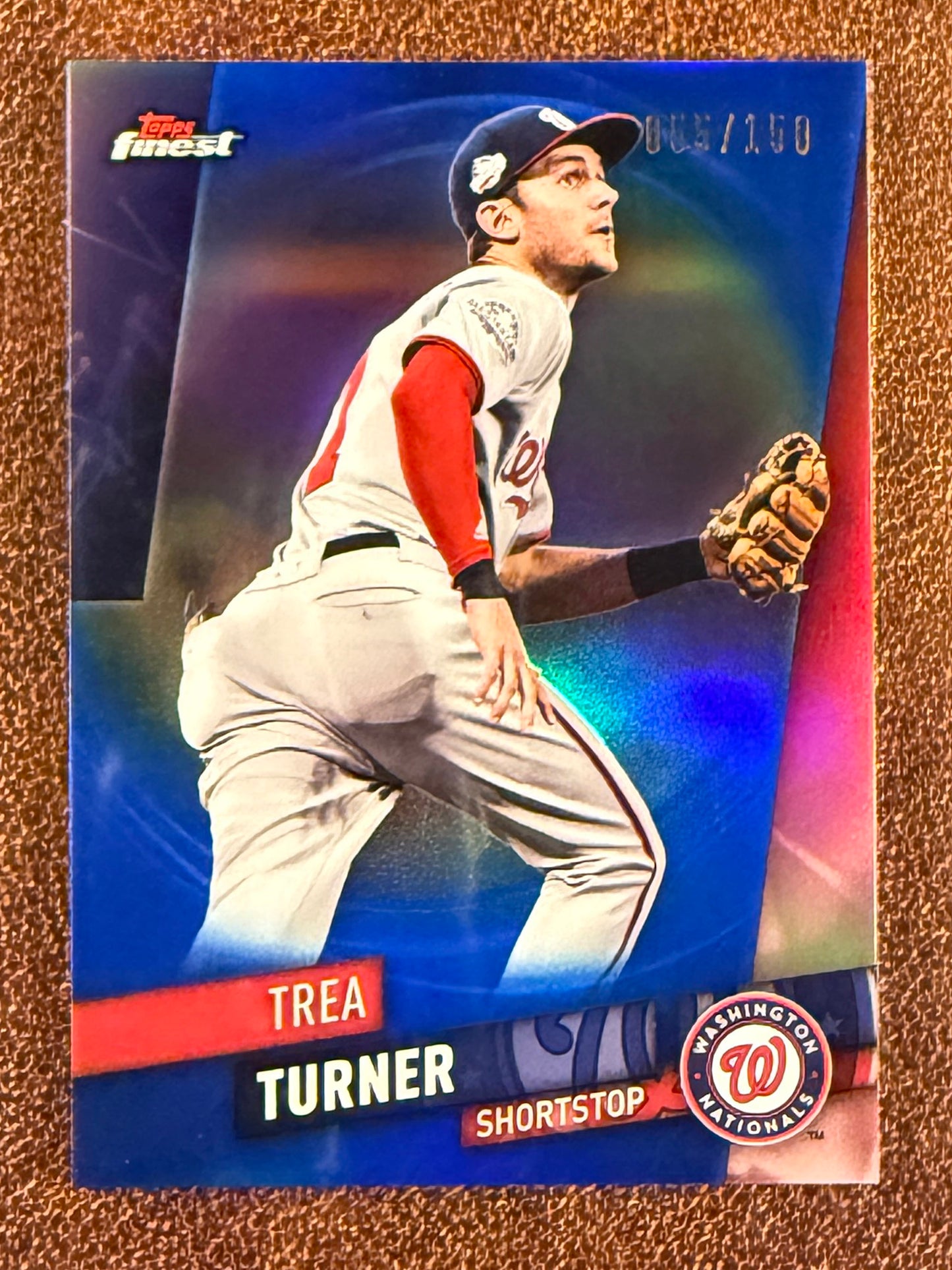 Trea Turner - 2019 Topps Finest - BLUE /150 - Nationals