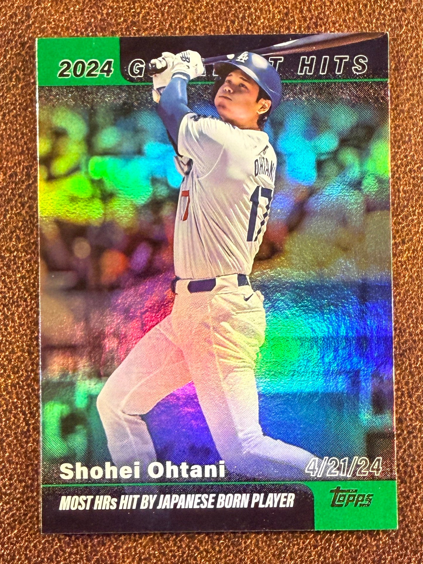 Shohei Ohtani - 2025 Topps Series 1 - GREEN Greatest Hits /99 - Dodgers.