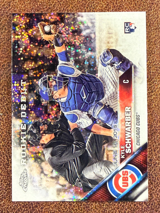 Kyle Schwarber - 2016 Topps Chrome - Sparkle Refractor Rookie Debut - Cubs