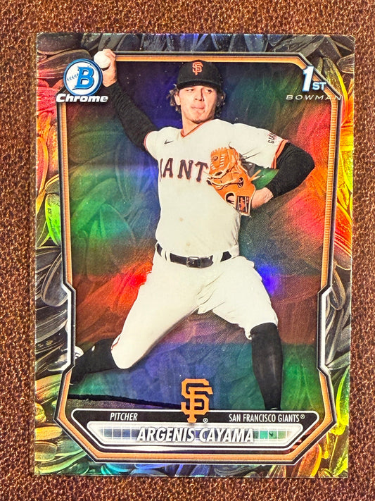 Argenis Cayama - 2026 Bowman Chrome - Sun Flower Seed 1st Bowman Refractor (Snack Pack) - Giants