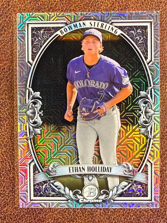 Ethan Holliday - 2026 Bowman - Bowman Sterling MOJO - Rockies