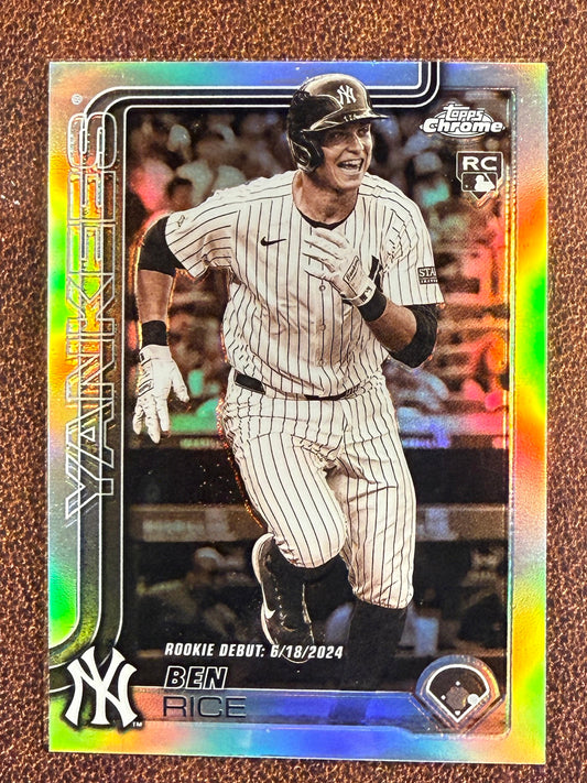 Ben Rice - 2025 Topps Chrome - SEPIA Rookie Debut Refractor - Yankees