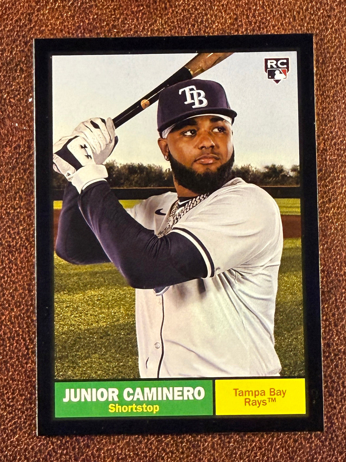 Junior Caminero - 2024 Topps Archives - Black Border Rookie - Rays