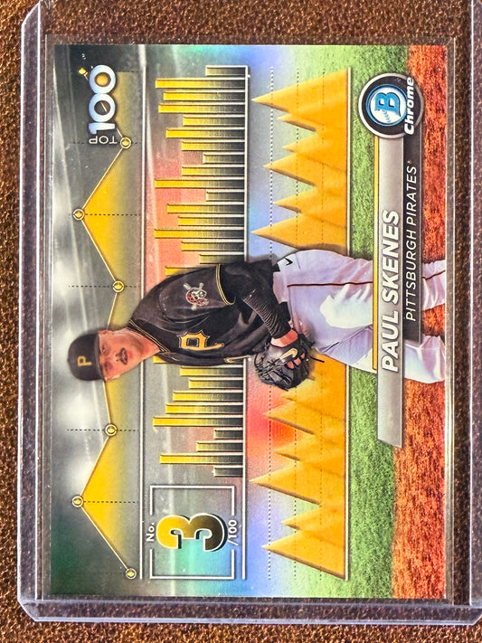 Paul Skenes - 2024 Bowman Chrome - Scouts Top 100 Insert - Pirates