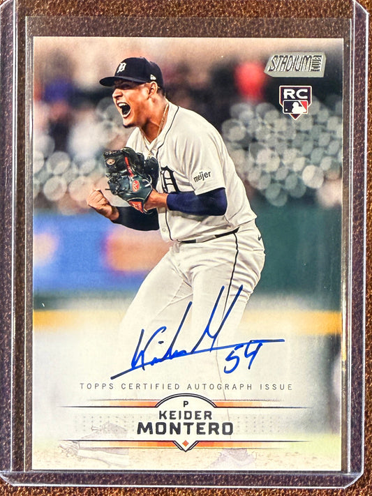 Keider Montero - 2025 Topps Stadium Club - AUTO - Tigers
