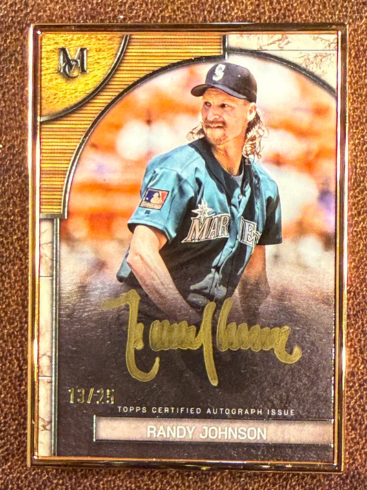 Randy Johnson - 2025 Topps Museum Collection - Framed AUTO /25 - Mariners