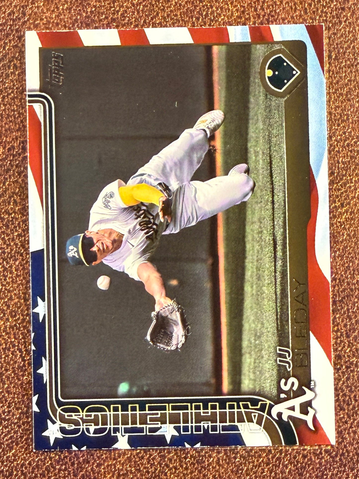 JJ Bleday - 2025 Topps Series 1 - Independence Day /76 (*Slight Edge Whiting*) - Athletics