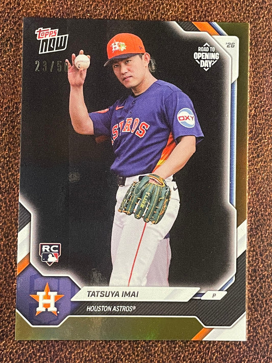 Tatsuya Imai - 2026 Topps Now Road to Opening Day - GOLD Foil /50 - Astros