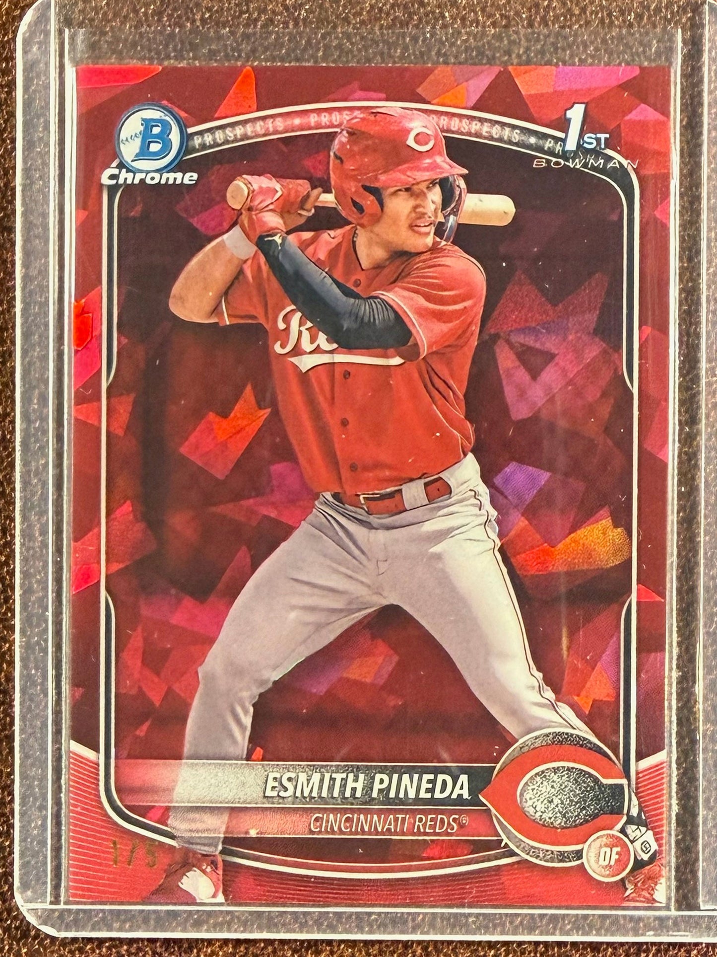 Esmith Pineda - 2024 Bowman Chrome - RED Sapphire /5 - Reds