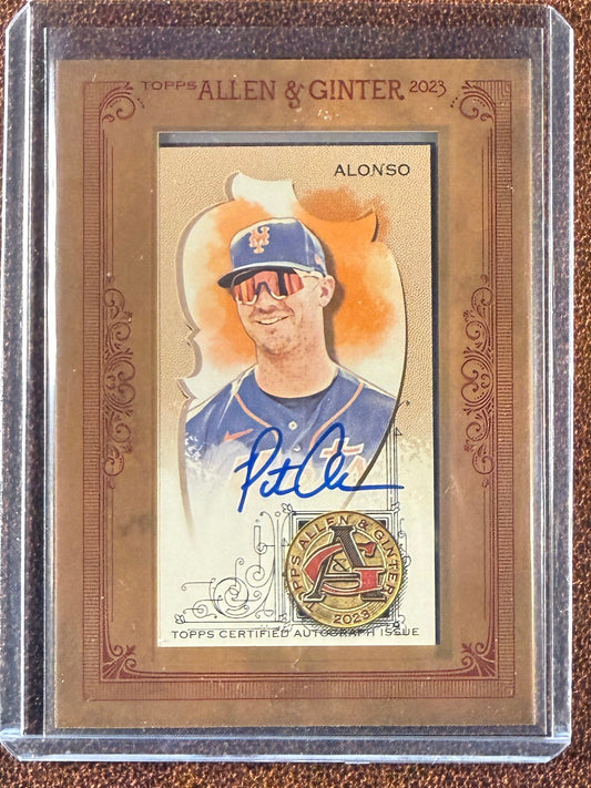 Pete Alonso - 2023 Allen & Ginter - Framed Mini AUTO - Mets