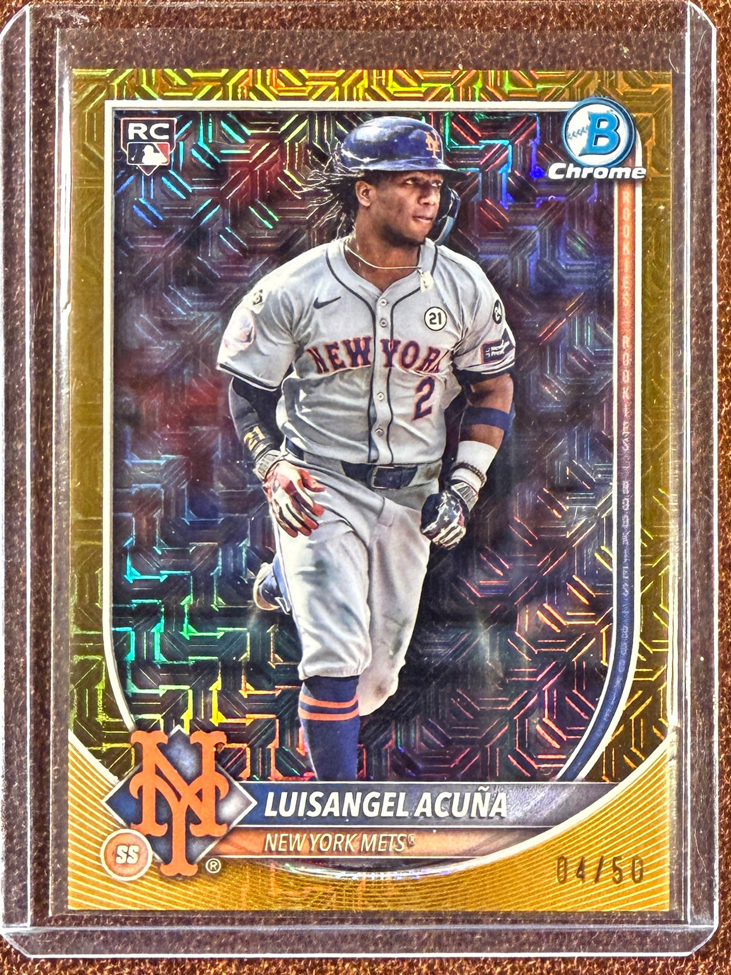 Luisangel Acuna - 2025 Bowman - GOLD Rookie Mojo /50 - Mets