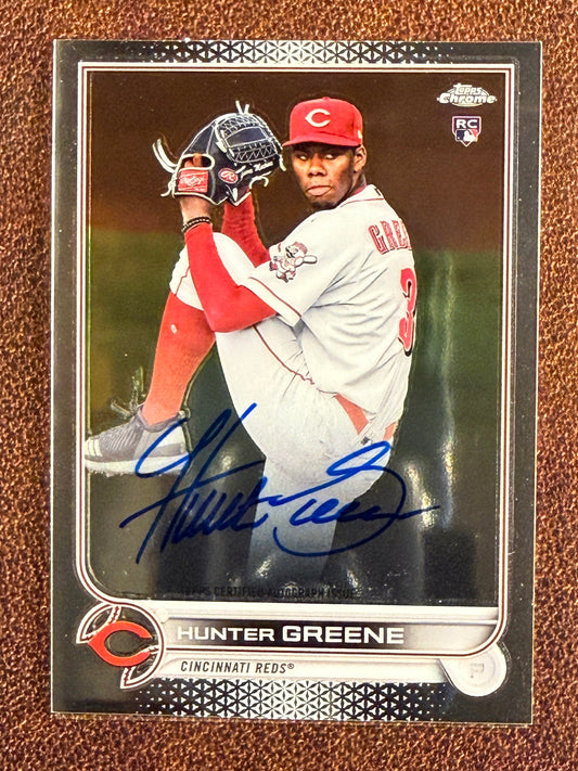 Hunter Greene - 2022 Topps Chrome - Rookie AUTO - Reds