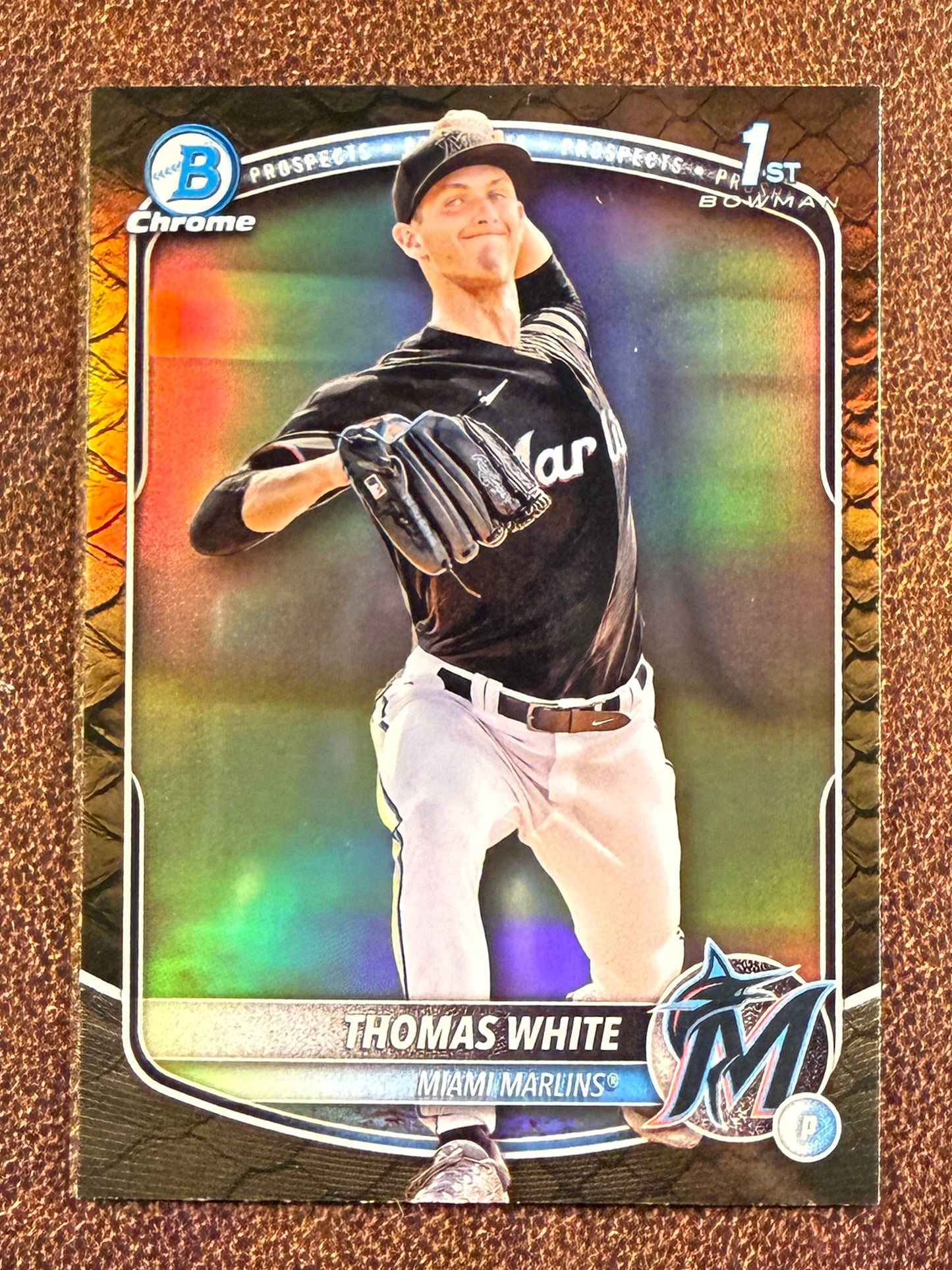 Thomas White - 2025 Bowman Chrome - 1st Bowman Reptilian - Marlins
