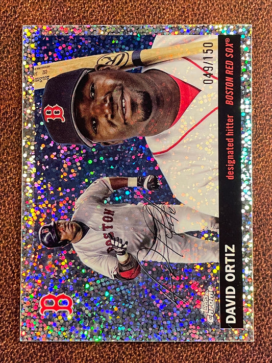 David Ortiz - 2025 Topps Chrome Platinum - SPECKLE Refractor /150 - Red Sox