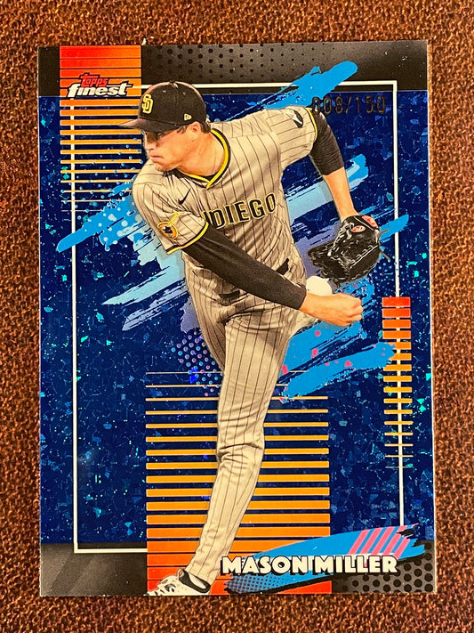 Mason Miller - 2026 Topps Finest - BLUE Mini Diamond /150 - Padres