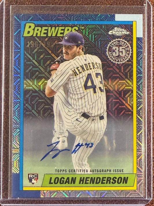 Logan Henderson - 2025 Topps Update - Rookie Mojo AUTO /199 - Brewers