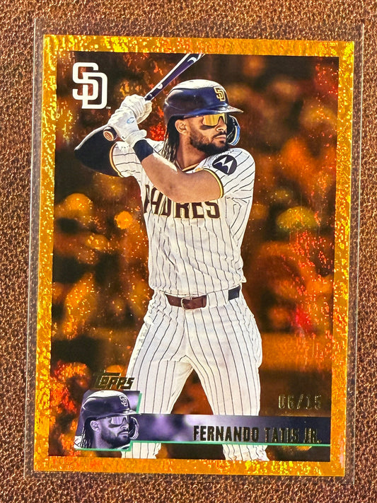 Fernando Tatis Jr. - 2025 Topps Archives - Orange Hot Foilboard /15 - Padres