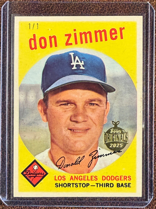Don Zimmer - 2025 Topps Archives - 1/1 Buy Back (*Corner Issue*) - Dodgers