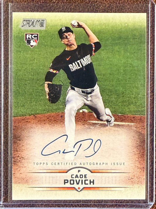 Cade Povich - 2025 Topps Stadium Club - AUTO - Orioles
