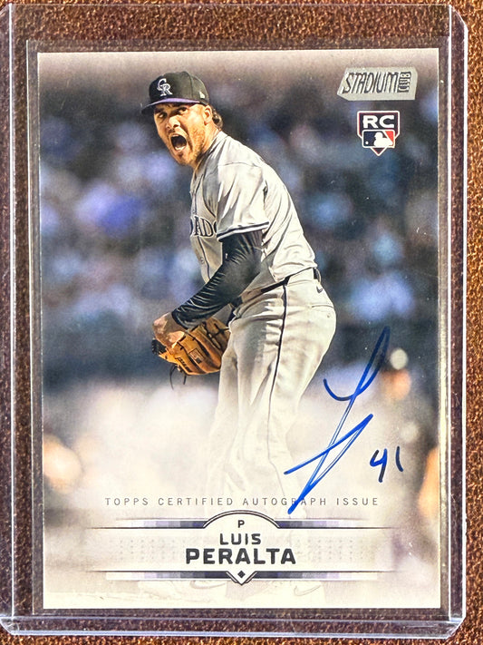 Luis Peralta - 2025 Topps Stadium Club - Rookie AUTO - Rockies