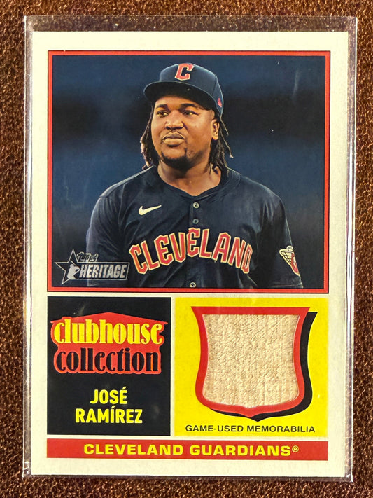 Jose Ramirez - 2025 Topps Heritage - Clubhouse Collection RELIC - Guardians