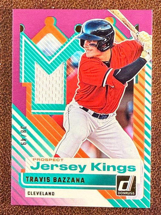Travis Bazzana - 2025 Panini Donruss - PURPLE Jersey Kings RELIC /49 - Guardians