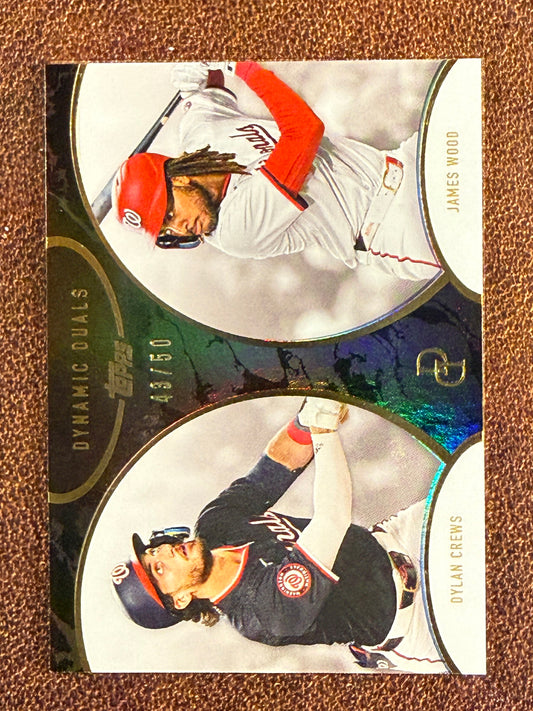 James Wood / Dylan Crews - 2025 Topps Dynamic Duals - Nationals Rookies /50 - Nationals