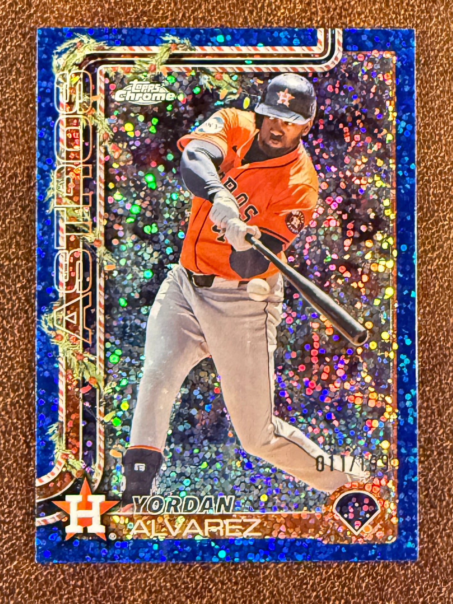 Yordan Alvarez - 2025 Topps Holiday - BLUE /199 - Astros