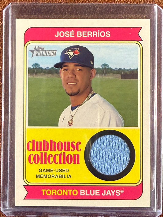 Jose Berrios - 2023 Topps Heritage - Clubhouse Collection RELIC - Blue Jays
