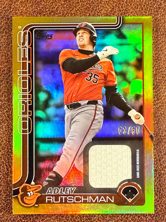 Adley Rutschman - 2025 Topps Series 2 - GOLD Real One RELIC /50 - Orioles