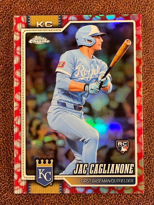 Jac Caglianone - 2026 Topps Chrome - Rookie Baseball Seams Border - Royals