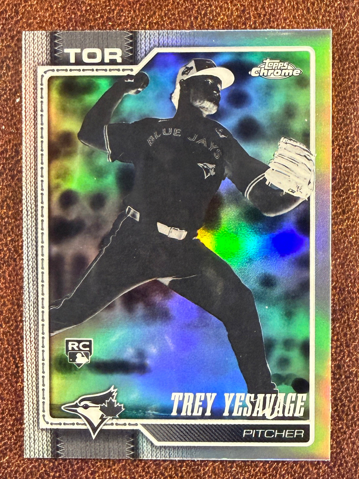 Trey Yesavage - 2026 Topps Chrome - Negative Rookie Refractor - Blue Jays
