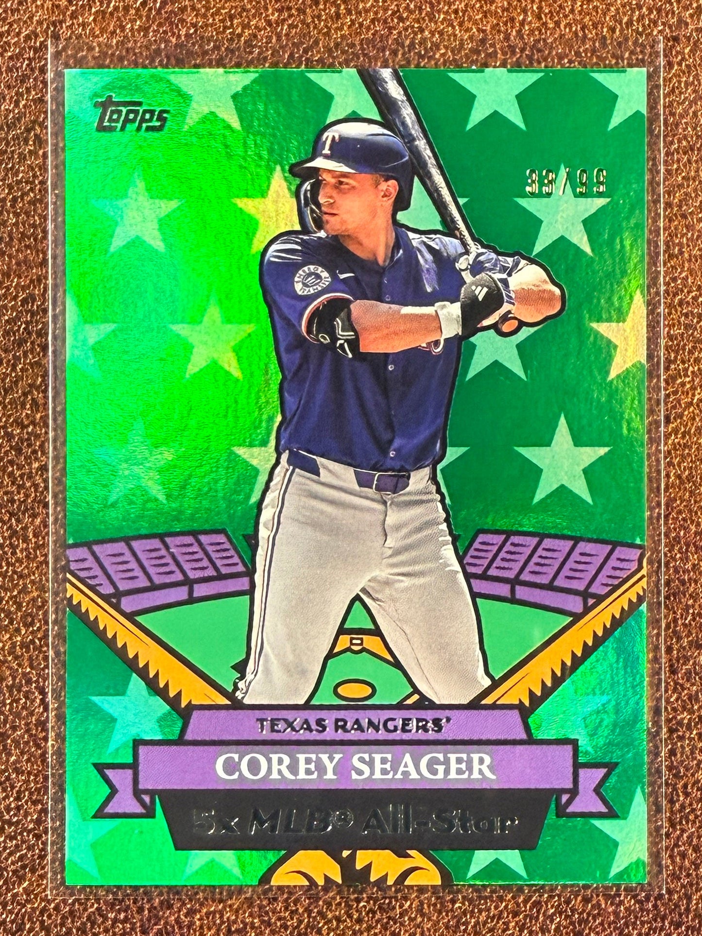 Corey Seager - 2025 Topps Archives - All Star GREEN /99 - Rangers