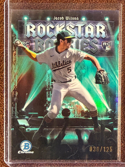 Jacob Wilson - 2025 Bowman - Rookie AQUA Refractor /125 - Athletics