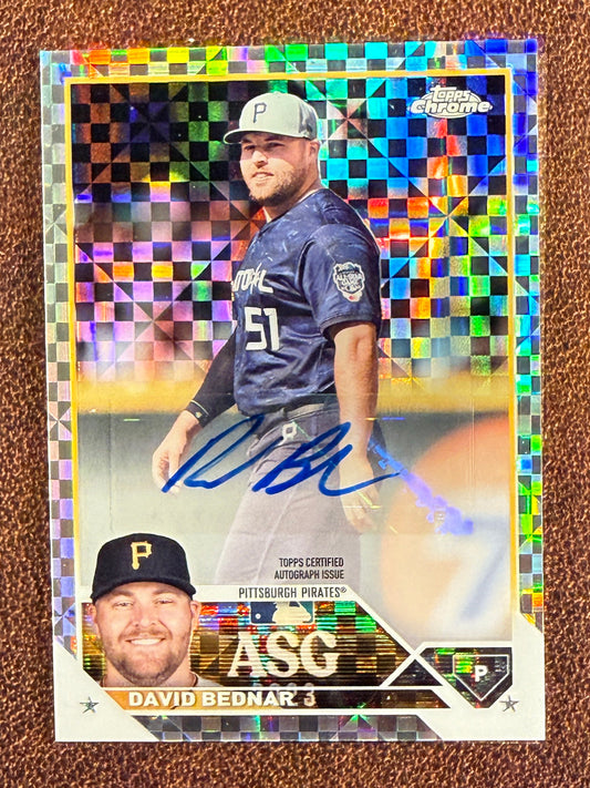 David Bednar - 2023 Topps Chrome Update - X-Fractor AUTO /125 - Pirates